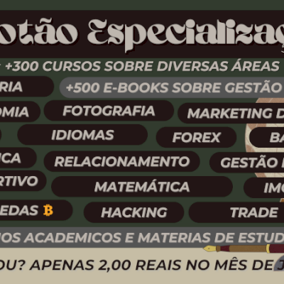 [Pacotão Especializações] Pack com cursos de história, idiomas e muito mais!