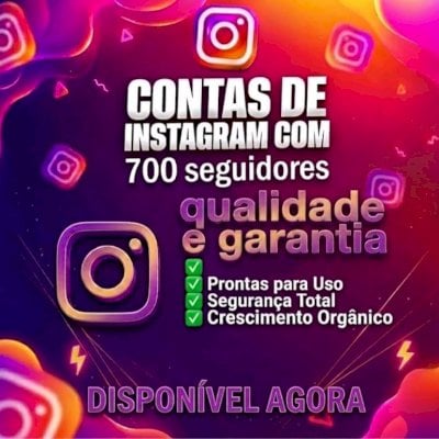 ⚡ PROMOÇÃO: Conta Instagram 700 Seguidores | Entrega Rápida
