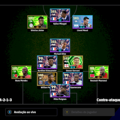 CONTA EFOOTBAL STEAM PACK FRANÇA