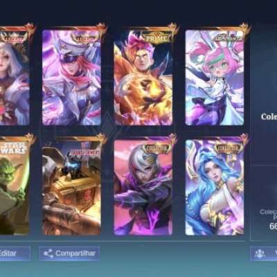 🌠 MOBILE LEGENDS COM 309 SKINS POSSUI VARIAS SKINS RARAS, VARIOS RECALLS ETC