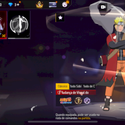 Conta de Free fire gemada e barata (full evento do naruto)