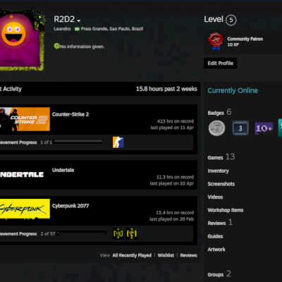 Conta da Steam