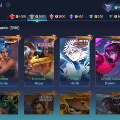 Conta barata de mobile legends