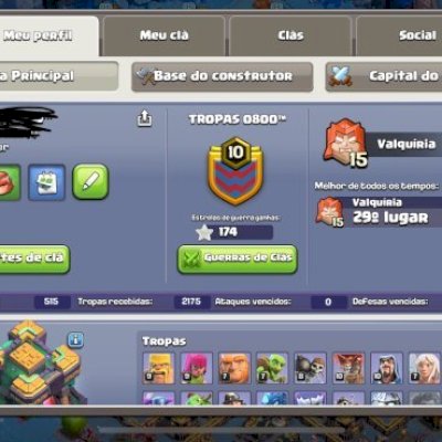 conta clash of clans cv 14 semifull