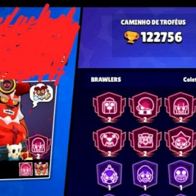 Vendo conta Brawl Stars com 122k de troféus.
