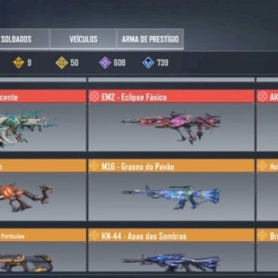 Conta level 400, contento míticas e lendárias, top global BR