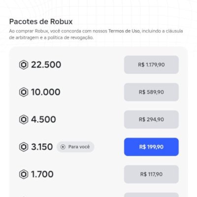 Conta Roblox bot 110 robux promoção