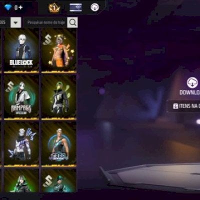 Conta de free fire semi MANDELA  Full roxa att