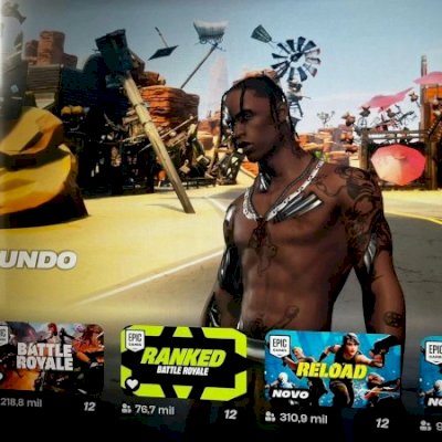 Conta Fortnite com o Travis, Machado Kratos e Salve o mundo antigo