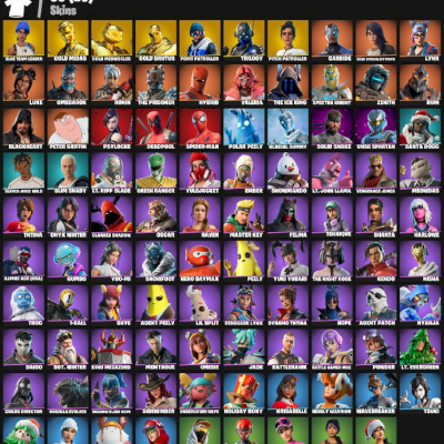 CONTA COM 100 SKINS, MUITOS PASSES ANTIGOS COM SKINS E PICARETAS TRYHARD