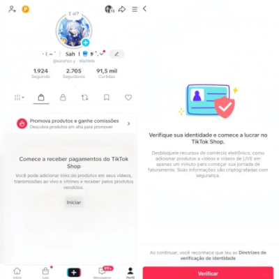 CONTAS TIKTOK SHOP BRASIL 2,3K a 8K | SEM DOC | ENTREGA RÁPIDA