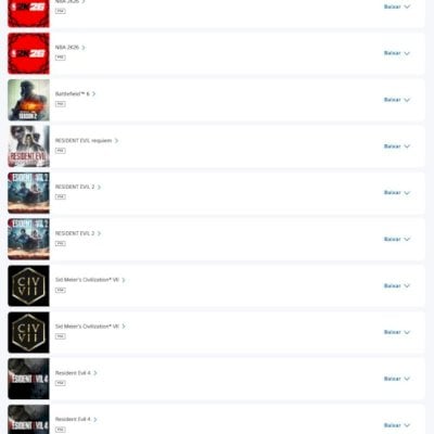 Conta PSN 6k em jogos - 25 jogos
