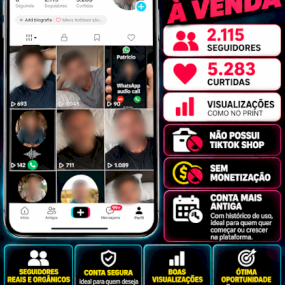 Conta Tik Tok | 2.1K seguidores | Pronta pra Crescer