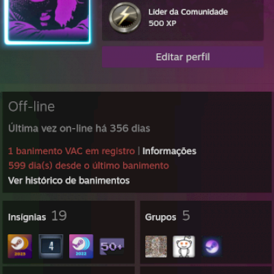 Conta Steam 4 anos