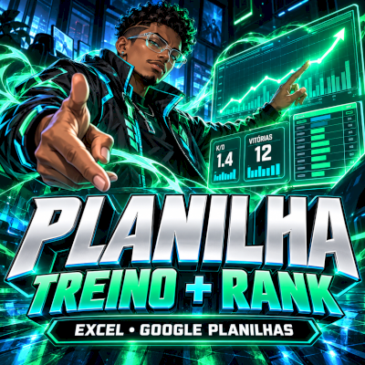 Planilha de Treino e Rank | Valorant e Free Fire | Excel e Google Planilhas