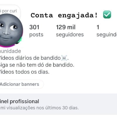 Conta insta 120k tudo orgânico