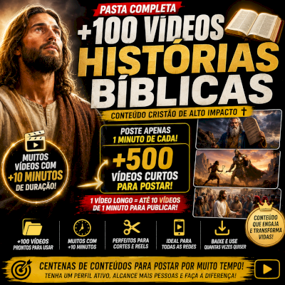 +500 vídeos virais prontos! (Nicho história bíblicas)