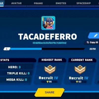 Conta de Thetan Arena Avançada