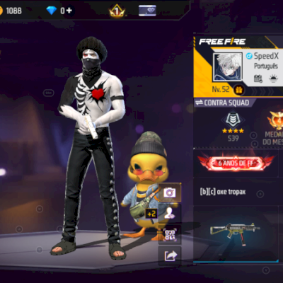 CONTA FREE FIRE 2020 VARIAS ROUPAS E ITEMS🔥