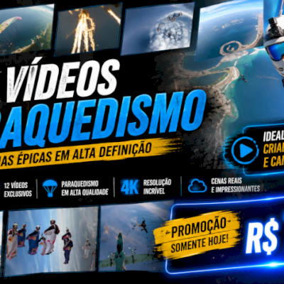 🪂 12 Vídeos de Paraquedismo Viral_Conteúdo Impactante_ENTREGA AUTOMÁTICA 🎯