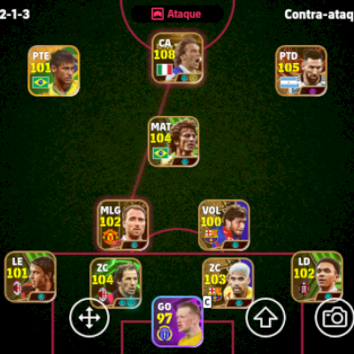 Conta eFootball Mobile Forte | Messi 105, Totti 108, Del Piero 107 | FC 3211