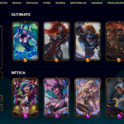 Conta League of Legends com 281 skins
