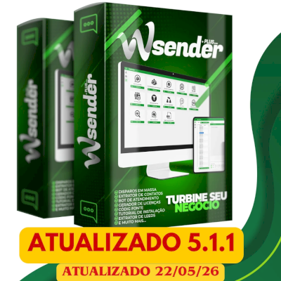 WA SENDER 5.1.1 + GERADOR (PROMOÇAO 2026)