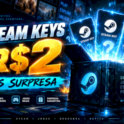 🔥 3 STEAM KEYS POR R$2 | RANDOM KEYS | 3 JOGOS SURPRESA