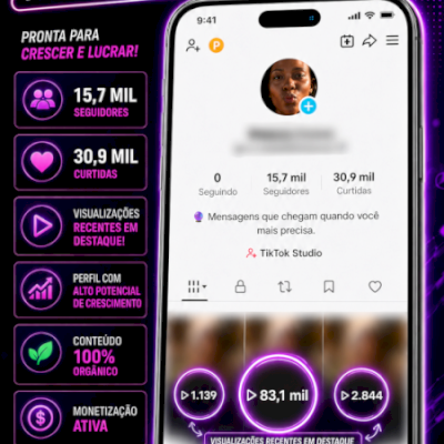 Conta TikTok Monetizada+de 15,7K Seguidores 100% Orgânica+Benefícios Adicionais