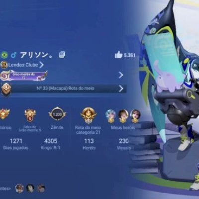 conta grão mestre 11,Todos os personagens, 230 skins, Nível: 172