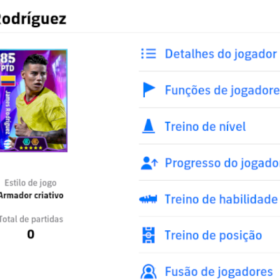 Contas efootball com James Rodriguez 106