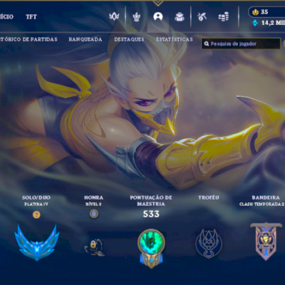 Conta LOL bem upada