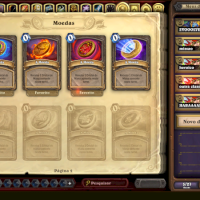 CONTA HEARTHSTONE C/ BACKCARD LENDA - 3,4K+ DE GOLD - 2285 PÓ ARCANO