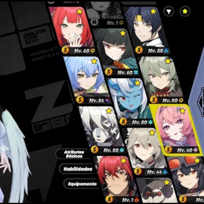 Conta com Miyabi m0w0, Remielle m0w1, Yuzuha, Lúcia, Harumasa, Caesar