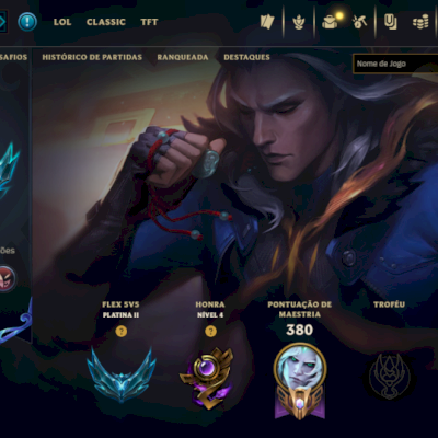 VConta League of Legends + Level 171 + 90 Skins + 107 Emotes
