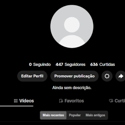CONTA TIK TOK 447 SEGUIDORES E 636 CURTIDAS (CONTAS TIK TOK)