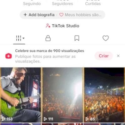 Vendo conta do tik Tok com 1036 seguidores