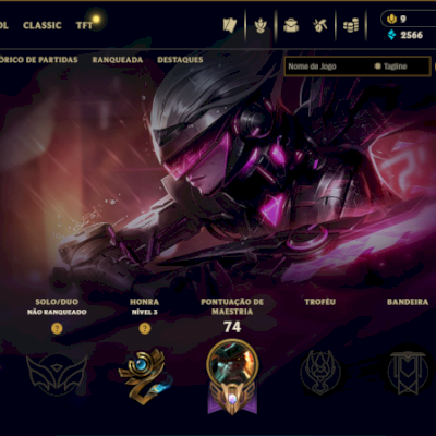 CONTA SMURF LOL UNRANKED | 15 SKINS | ELO ANTERIOR OURO - FULL ACESSO
