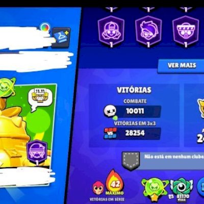 Conta com 8 anos de jogo com 39 Brawl Pass e 3 Pro Pass, conta com 50% do valor!