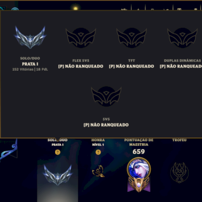 Prata 1 com TODOS os Champs e 311 Skins ( ADC / JG )