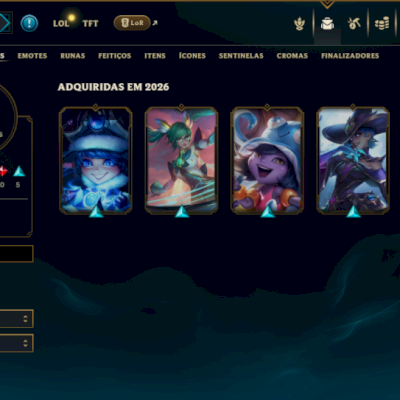 Unranked com 60 Champs e 5 Skins