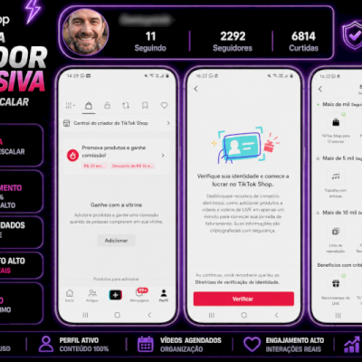 TIKTOK SHOP BRASIL 🇧🇷 +2,1K DE SEGUIDORES | CONTEÚDO 100% ORGÂNICO | SUBINDO🚀