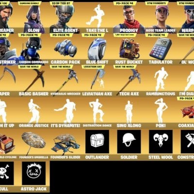 Conta de Fortnite Season S3 Full Machado Leviatã Glow e Stw Salve o Mundo Og
