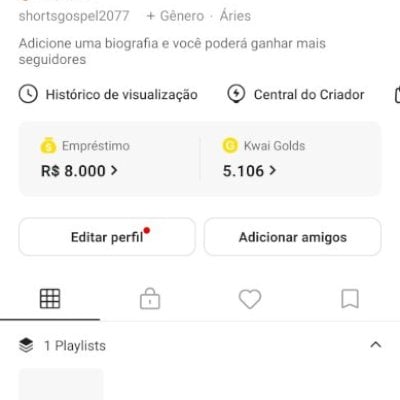 Conta Kwai 1,3K Seguidores | Programa de Receita de Anúncios | 42K Views