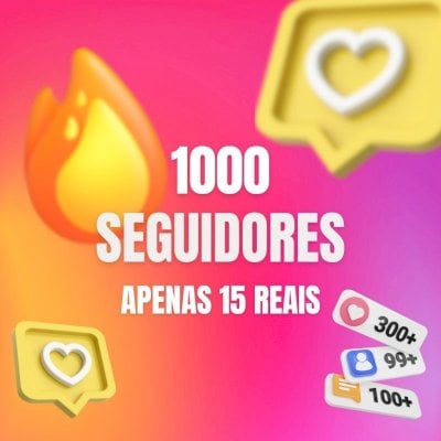 1000 Seguidores no instagram