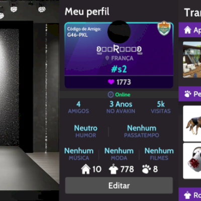 Conta Feminina Lvl 32