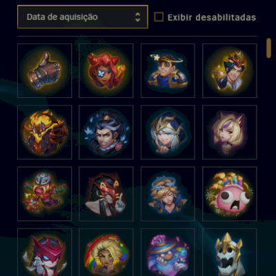 Conta Prata I com várias skins