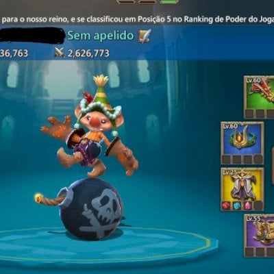 Lords mobile, está com o castelo no máximo tem mais de 400 mil de gema