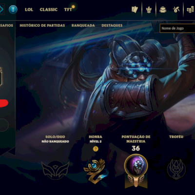 [ENTREGA AUTOMÁTICA] CONTA LOL, UPADA NA MAO, 4.600 EA, 2 SKINS, HONRA 3, LVL 24