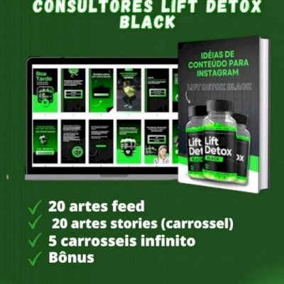KIT DE ARTES EDITÁVEIS  LIFT DETOX BLACK
